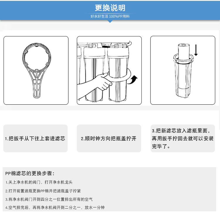 PP棉聚丙烯滤芯安装